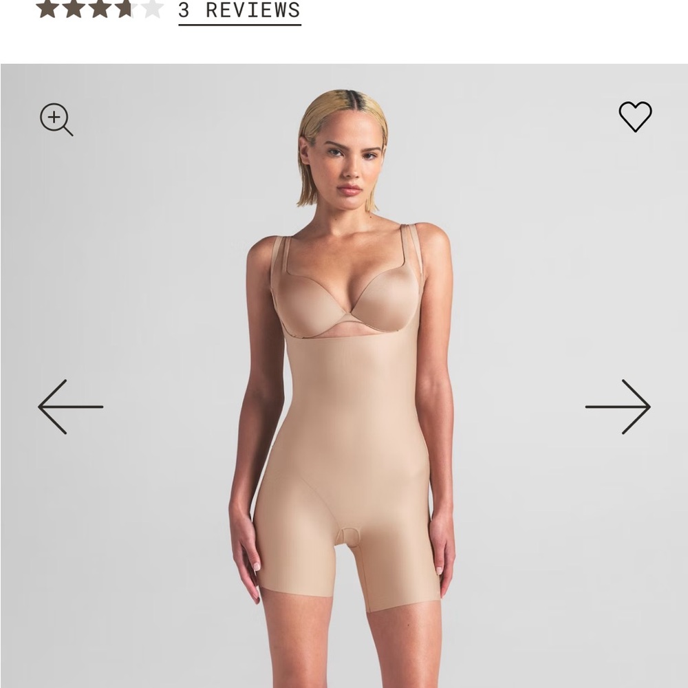 SKIMS Core Sculpt Open Bust Mid Thigh Bodysuit
